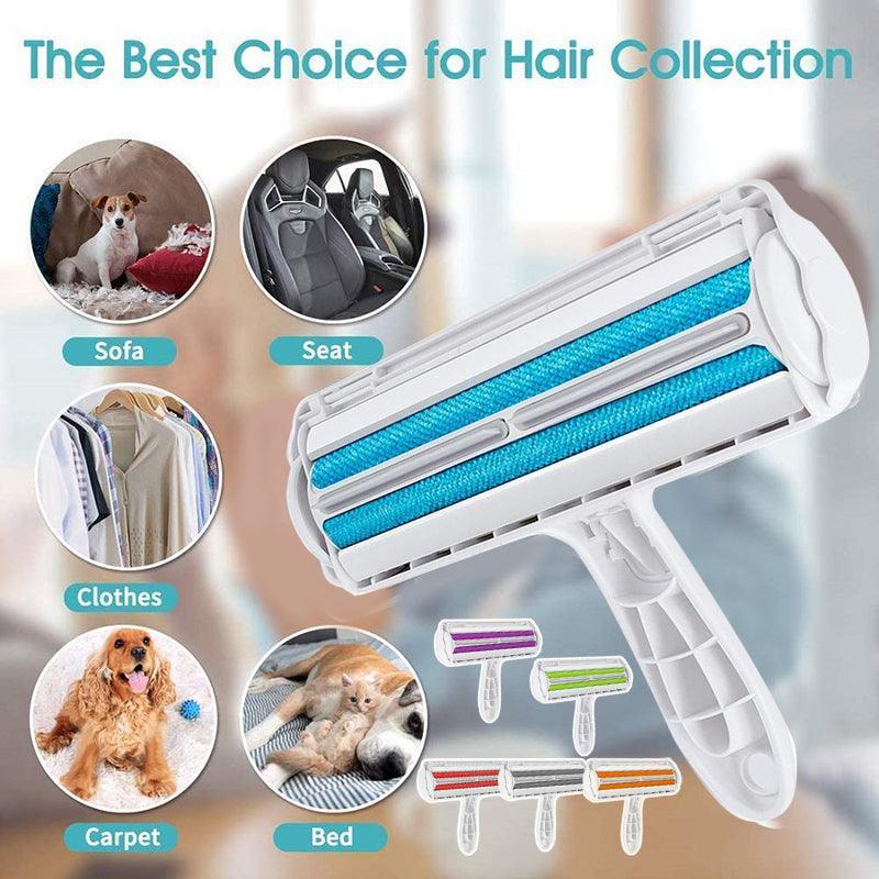 Pet Hair Remover Brush Dog Cat Fur Cleaning Roller Reusable Self Cleaning Tool
