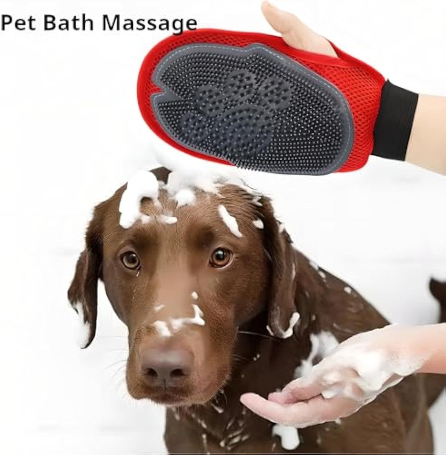 Pet Grooming Glove – Dog & Cat Hair Remover Brush | Bathing & Cleaning Mitt
