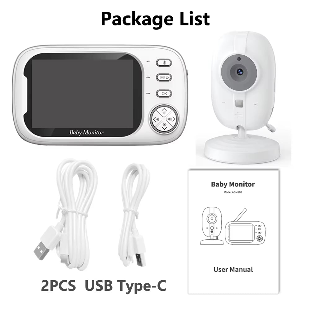 Cdycam 3.5-Inch Wireless Video Baby Monitor with Night Vision, Temperature Monitoring, and Two-Way Audio Communication