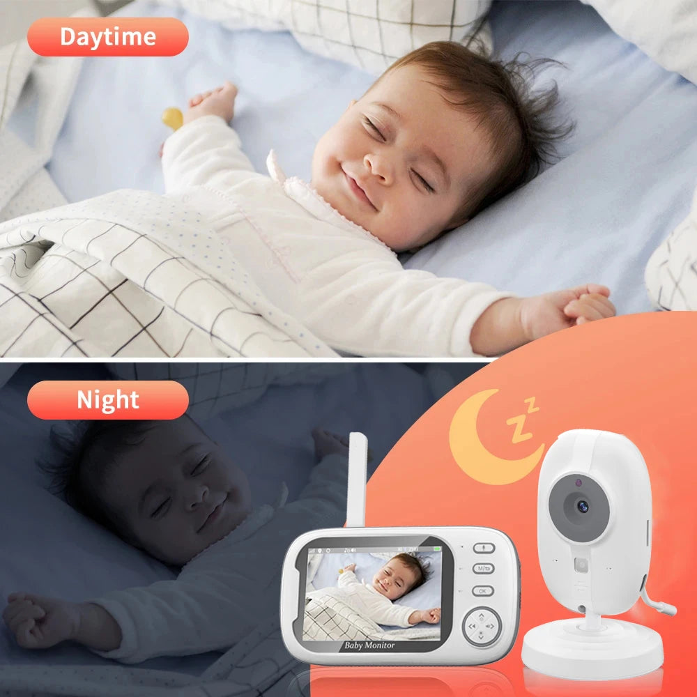 Cdycam 3.5-Inch Wireless Video Baby Monitor with Night Vision, Temperature Monitoring, and Two-Way Audio Communication