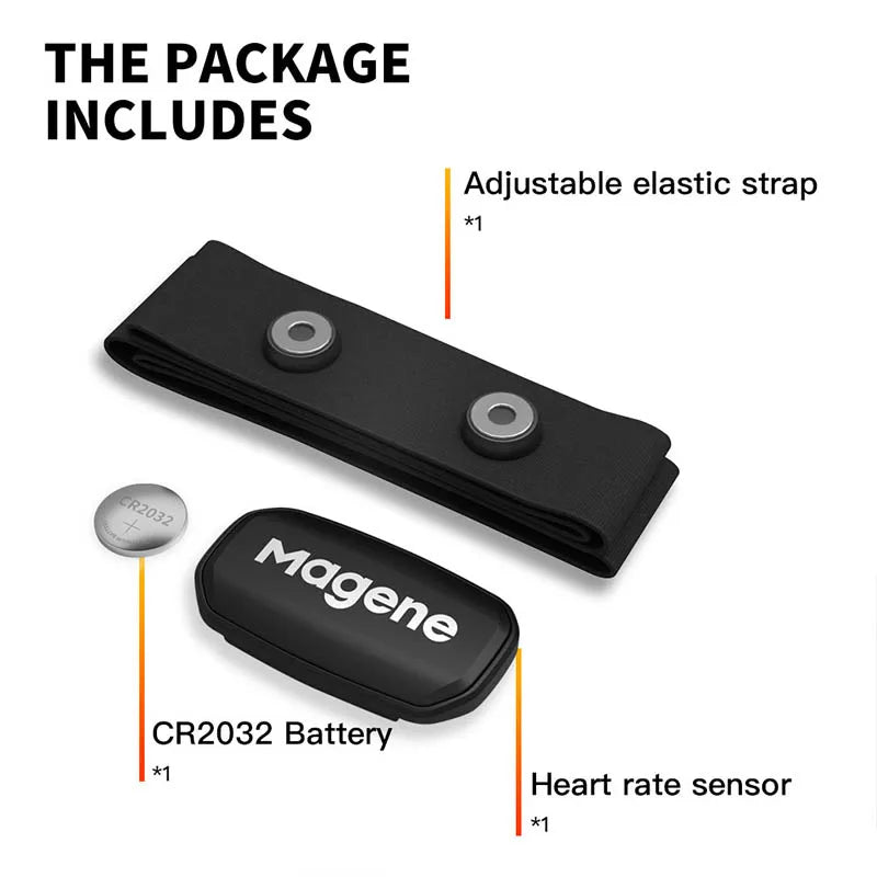 Magene H303 Bluetooth and ANT Dual-Mode Heart Rate Monitor with Chest Strap for Cycling and Sports