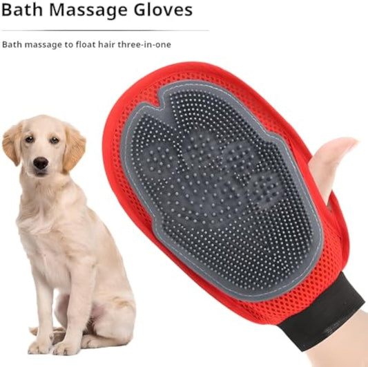 Pet Grooming Glove – Dog & Cat Hair Remover Brush | Bathing & Cleaning Mitt
