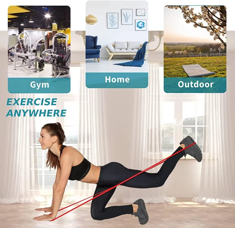 Resistance Band Set for Pull-Up Assistance and Stretching - Heavy Duty Exercise Bands for Physical Therapy and Home Workouts